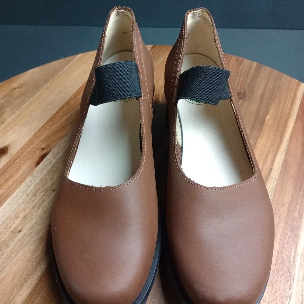 Loints of Holland Shoes Leather Mary Jane Wedge‎ Size 41 Comfort Shoes